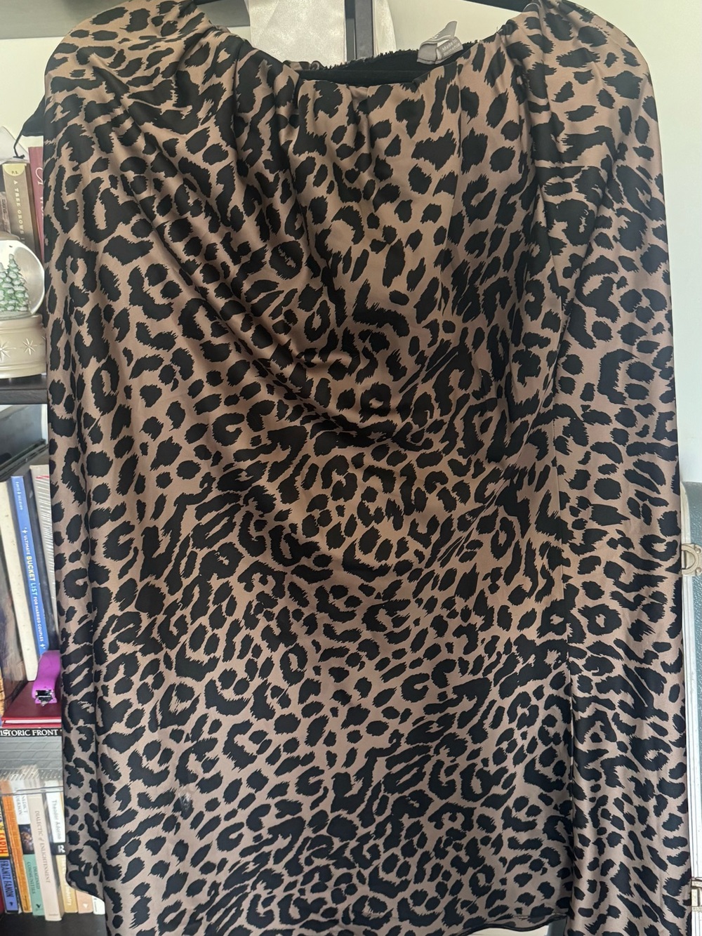 ASOS Brown and Black Leopard Print Midi Skirt - Picture 3 of 4